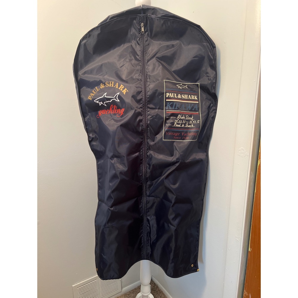 Paul & Shark Yachting Kipawa Garment Bag Navy Blue Suit Cover Travel Case